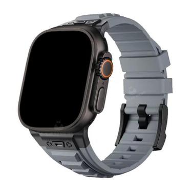 Imagem de Pulseira Silicone Square Robusta Compatível com Watch Ultra - Baú do V
