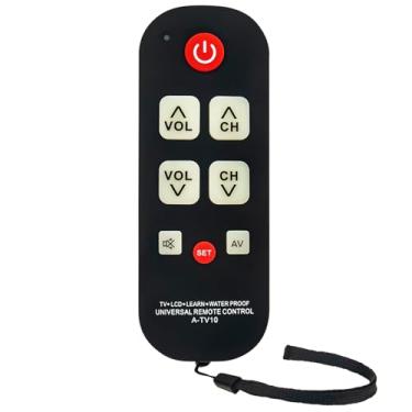 Imagem de A-TV10 WP-U1434LA Controle remoto de substituição de televisão, botão grande, à prova d'água, compatível com LG Hisense Sony TCL Dynex Insignia Sanyo Toshiba, Samsung, Philips Element Hitachi