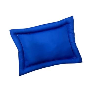Imagem de Cama para Cães e Gatos São Benedito Pet Colchonete Impermeável e Fácil de Limpar M 84x60cm - Caminha Ideal para Pets Animais de Estimação de Médio e Grande Porte (Azul)