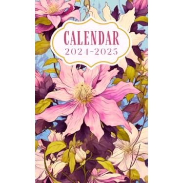 Imagem de Pocket Calendar 2024-2025 for Purse: Small Size Monthly Pocket Planner for Purse | 2 year 2024-2025 | Model33 - Floral Botanical Soft Cover Flowers ... | Important Dates | Password Keeper | Notes