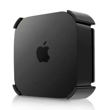 Imagem de iDLEHANDS Suporte apenas para Apple TV 4K 2022 (3ª geração) - Suporte de TV atrás da TV, suporte de celular ou montagem na parede, com adesivo especial e parafusos, preto