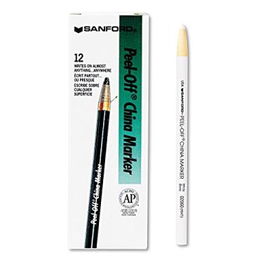 Imagem de SHARPIE Canetinhas Sharpie 2060 Peel-Off China Branco Dúzia 1 Unidade (Pacote Com 12) Branco