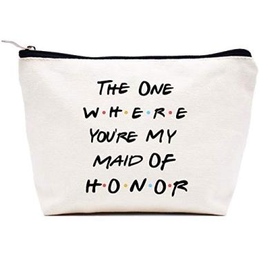 Imagem de Bolsa de casamento, Presente de dama de honra - The One WHERE YOU'RE MY MAID OF HONOR