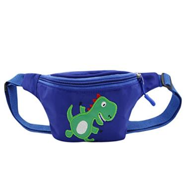 Imagem de Pochete para crianças, bolsa de cintura de dinossauro de desenho animado pequena com quadril pochete para celular com cinto ajustável para crianças, esportes, corrida, acampamento, viagem,