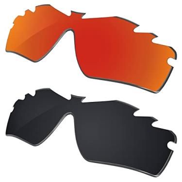 Imagem de Galvanic Lentes de reposição para óculos de sol ventilados Oakley Radar Path - Várias opções, Rubi + preto polarizado - Combo Pack, 0