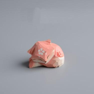 Imagem de 3LEAVTREES Acessórios de painel de carro Sleeping Little Foxes, decorações divertidas de espelho retrovisor de carro, decoração de escritório para homens e mulheres