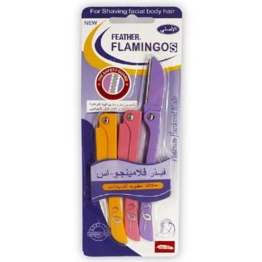 Imagem de Kit 3 lâminas Flamingo para rosto sobrancelhas e corpo Retoque facial 