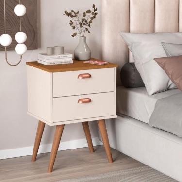 Imagem de Mesa Cabeceira 2 Gavetas La Plata Off White Nature