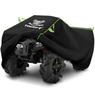 Imagem de Tokept Capa para quadriciclo à prova d'água, resistente à prova de vento, capas de 4 rodas com proteção para todos os climas, acessórios premium adequados para Kawasaki, Honda, Polaris, Yamaha, 57''