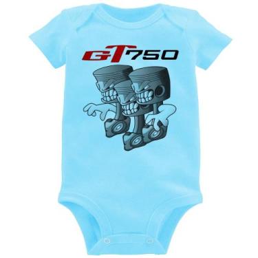 Imagem de Body Bebê Moto GT 750 Pistões - Foca na Moda, Azul bebê, G