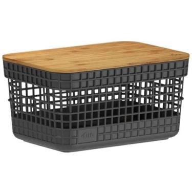 Imagem de Cesto Organizador De Roupas Para Lavanderia Área De Serviço Banheiro Q