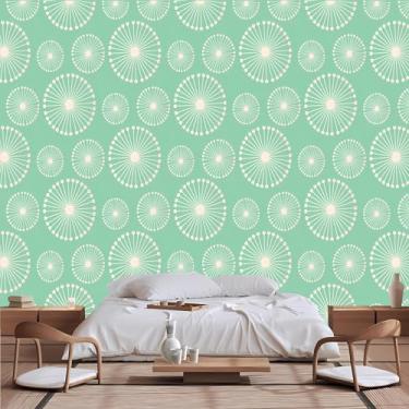 Imagem de Lcythiazole Mural de parede de dente-de-leão com tamanho personalizável, arte de parede dente-de-leão, papel de parede boho, papel de parede de princesa, para quarto de meninas, sala de estar, quarto,