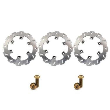 Imagem de Discos de freio dianteiros traseiros rotores com parafusos de montagem para Yamaha RD350LC 1985-1993, XJ600 1983-1991, FZX750 Fazer 1986-1990, peças de acessórios de motocicleta