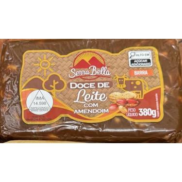 Imagem de Doce em Barra Serra Bella 380g – Escolha Entre Cocada, Casadinho, Leite, Pingo de Leite c/Amendoim ou Abóbora com Coco – Sabor e Tradição Mineira em Cada Mordida (Doce de Leite com Amendoim)