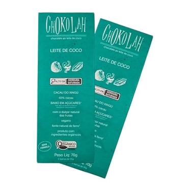 Imagem de Kit 2X: Chocolate ao Leite de Coco S/Açúcar Orgânico CHoKolaH 70g