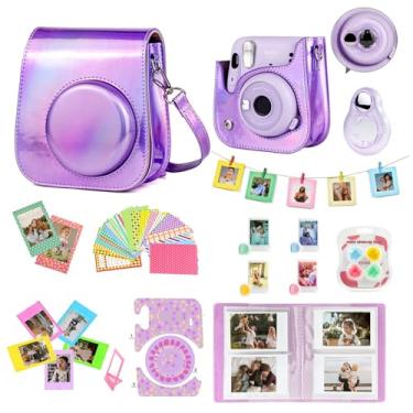 Imagem de WOGOZAN Mini 11 acessórios para câmera instantânea Fujifilm Instax Mini 11 incluem capa, filtros de cor, álbum de fotos, molduras 2 x 3, lente de selfie e adesivos (roxo mágico) (sem câmera)