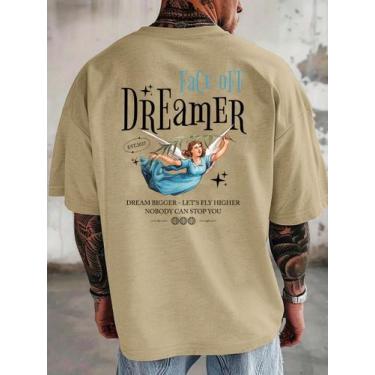 Imagem de Camiseta Masculina Estampada Streetwear Casual Conforto Face - 100% Al