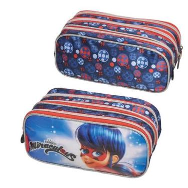 Imagem de Estojo Triplo Escolar Miraculous Ladybug Japhir - Pacific