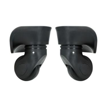 Imagem de AsrMyjcx 2 peças Rodas de bagagem Viagem Capinhas de tronco de tronco silenciosas Capacidade de rolamento forte Acessórios universais de rodas lisadas, L