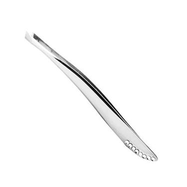 Imagem de Pinça Cristal Anatômica De Aço Inox Com Ponta Diagonal, Mundial S/A, Prateado
