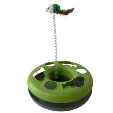 Imagem de Brinquedo de Pet Gato Mola Ratinho Bola Guizo Animal de Estimaçao Brin