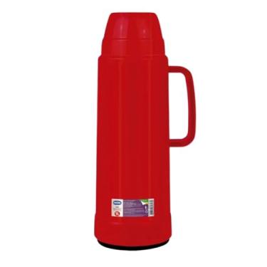 Imagem de Garrafa Térmica 1 Litro Rolha Mor VERMELHA - Chá Café Leite Agua Suco - Garrafa Termica 24 Horas Quente - PANAMI