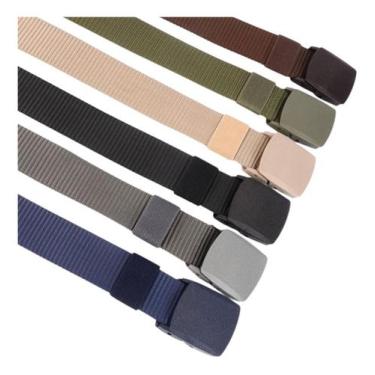 Imagem de Cinto Tático Fivela Militar Nylon Fivela 4 Cores - Cintos, Preto, 120c