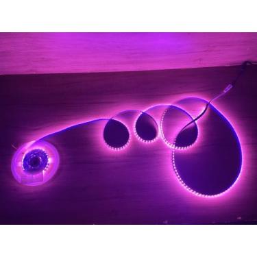 Imagem de Fita LED Rosa Azul 120 LEDs Rolo 5 metros 12V - LEDCOM, rosa sem fonte