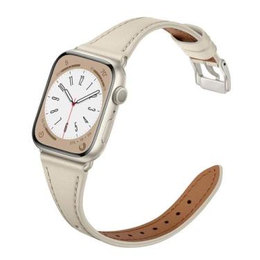Imagem de Pulseira de relógio XCCYBTT Slim Leather compatível com Apple 42 mm 41