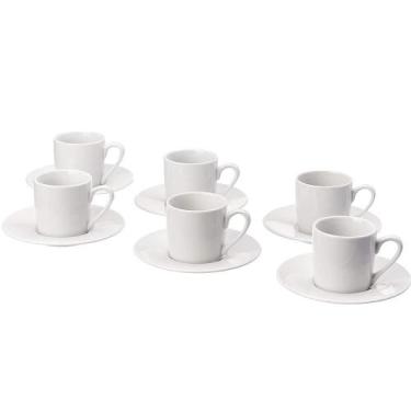 Imagem de Xícara De Café Branca Porcelana 90Ml 6 Peças - Hauskraft