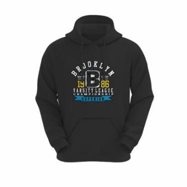 Imagem de Moletom Canguru Unissex Inverno Algodão Blusa de Frio Capuz Bolso-Unissex