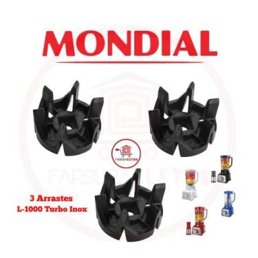 Imagem de Arraste do Copo 3 Peças Liquidificador Mondial L-1000 Turbo Inox