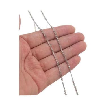 Imagem de Corrente Frisada De Aço Inoxidável De 2 Metros Para Colar DIY Pulseira