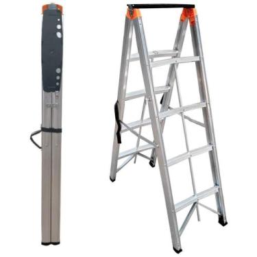 Imagem de Escada Dobrável Palito Alumínio 4 Degraus N24035517 Conthey