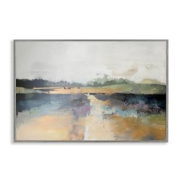 Imagem de Stupell Industries Paisagem abstrata inspirada no país cinza emoldurada Giclee Art Design por Elara Yasna, 18 x 12