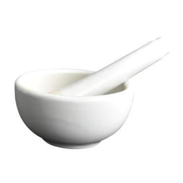 Imagem de Fenteer Andador de argamassa e pilão de pilotes Gadgets de cozinha robusta fácil de usar o moedor de especiarias cerâmicas