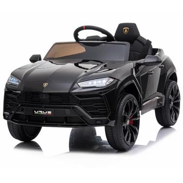 Imagem de Bang Toys - Carrinho Elétrico Infantil Lamborghini Urus 12V - Licenciado, com Portas que Abrem, Luzes de LED, Sons, Entrada USB/MP3, Bluetooth e Controle Remoto - Suporta até 30kg - Cor Preto