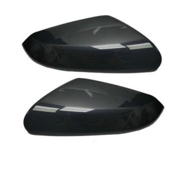 Imagem de 1 par de capa espelhada preta para Honda Civic 2016 2017 2018 2019 2020 2021 substituição da tampa do espelho retrovisor (par preto)