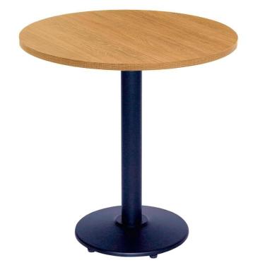 Imagem de Mesa Zeta Ferro Preto 75 Cm (alt) Disco Redondo Tampo Mdp Redondo 60 Cm (larg) X 2,5 Cm (alt) Samba