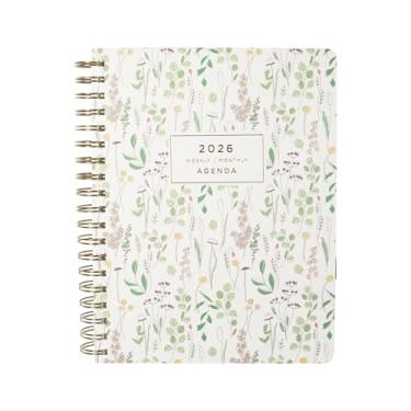 Imagem de Fringe Studio 2026 Spiral Weekly Planner, agosto de 2025 - dezembro de 2026, 17 meses, capa de bolso, "EUCALYPTUS MIX", 20.3 cm L x 25.4 cm A, 240 páginas (844PA031)