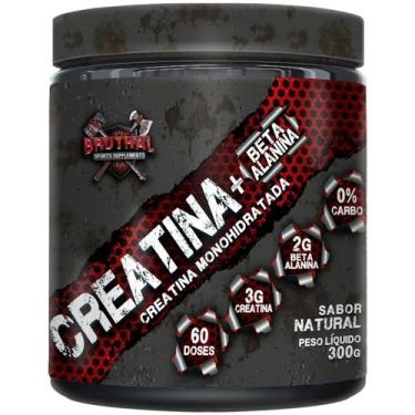 Imagem de Creatina Monohidratada + Beta Alanina Pura 300g - Bruthal - BRUTHAL SP