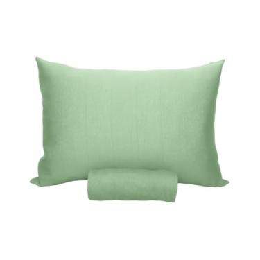 Imagem de Lençol de Elástico 1 Peça Portallar Classic Cotton Verde Pedra King