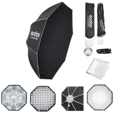 Imagem de Godox Softbox Godox 150 cm/59 pol. Guarda-chuva octogonal Softbox, suporte Bowens com difusores frontais e internos removíveis/aderência/placa difusora para fotografia, transmissão ao vivo, retrato de
