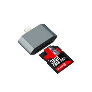 Imagem de Leitor de cartão SD para iPhone 14 13 12 11 Pro Max (2 em 1) para Apple MFI certificado Lightning para micro SD adaptador de memória câmera digital TF Dual Slot Transferência de foto para iPad Mobile