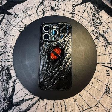 Imagem de Unitvbba Capa de telefone gótica 3D feita à mão com olho de monstro – Ajuste personalizado para todos os modelos de telefone – Exclusivo para fãs de terror, cosplay, amantes da estética escura (olhos