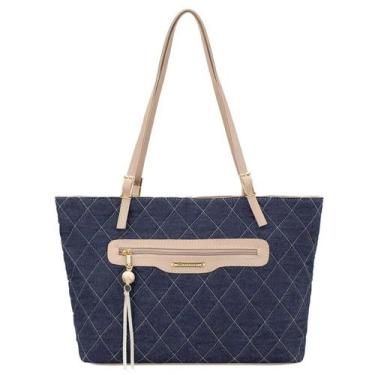Imagem de Bolsa Feminina Grande de Ombro Qualidade Premium 45cm - Divanet, Bege
