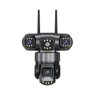 Imagem de Câmera IP WiFi Externa De 12MP V380 pro 4G SIM 6K Lentes Triplas Visão