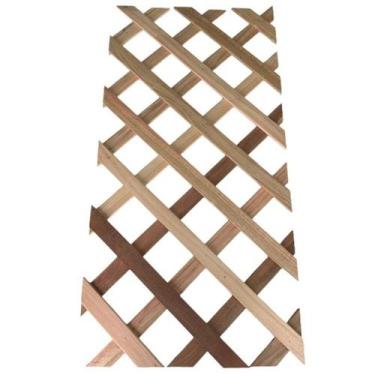 Imagem de Kit 2 Unidades Treliça Decorativa de Madeira sem Borda 60cmx120cm Made