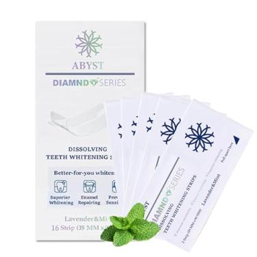 Imagem de ABYST Tiras De Clareamento Dental Com Dissolução Diamante, Suaves E Seguras Para Esmalte, Clareamento, Higiene Bucal, Sorriso Mais Brilhante, Simples Prático, 16 Unidades