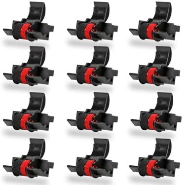 Imagem de WUAGNCK Fita De Tinta Substituição Para Calculadora Compatível Com Ir-40T Casio Hr-100Tm Hr-170Rc Canon P23-Dhv, Pacote 12 Unidades, Lacradas Individualmente, Vermelha/Preta, Uso Sharp El-1750V El-1